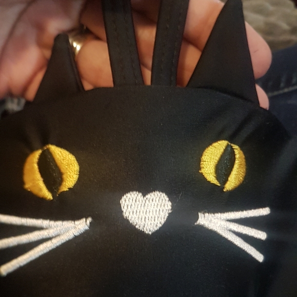 ●SALE●🇨🇦Kitty Cat Bikini Set Underwire Padded Bathing Suit Black￼￼￼￼￼ - Picture 9 of 10